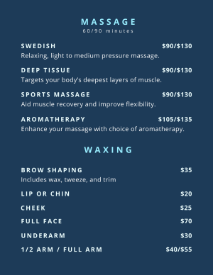 Midtown Salon Menu Page 3
