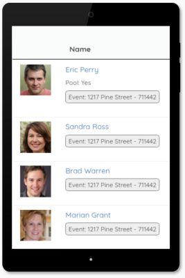 Tablet Customer Contacts Grey